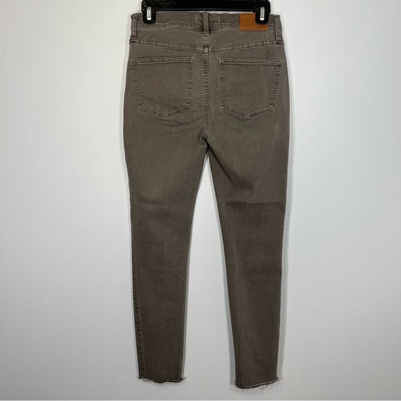 Madewell Jeans Womens 26 Gray 9” High Rise Skinny Denim Raw Hem Stretch Ladies - Picture 2 of 11